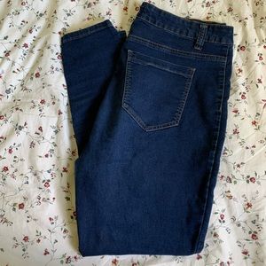 Dark wash blue jeans